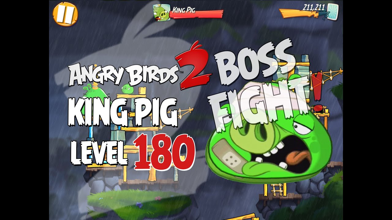 Angry Birds 2 Boss Fight 21! King Pig Level 180 Walkthrough
