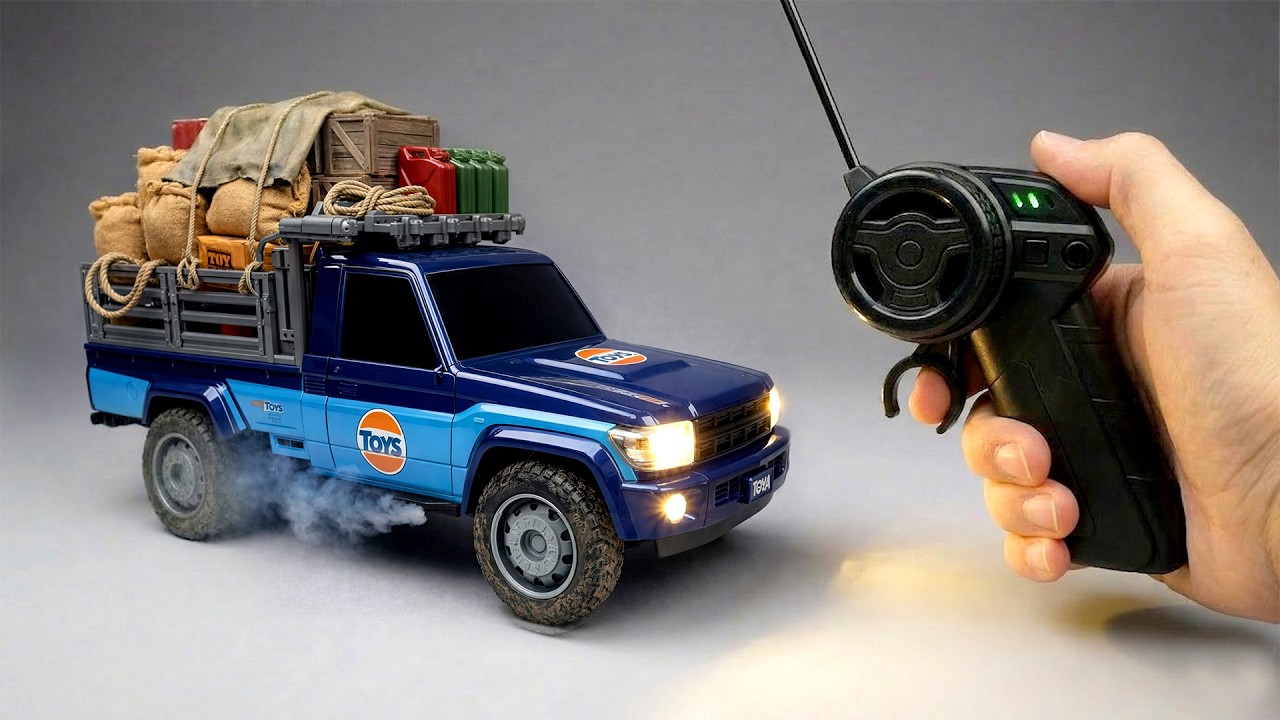 Unboxing of Toyota Land Cruiser 70 Series RC Car with Smoke Effect