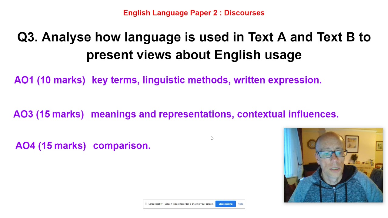 English Language A Level Discourses - Tackling Q3 Paul Heselton