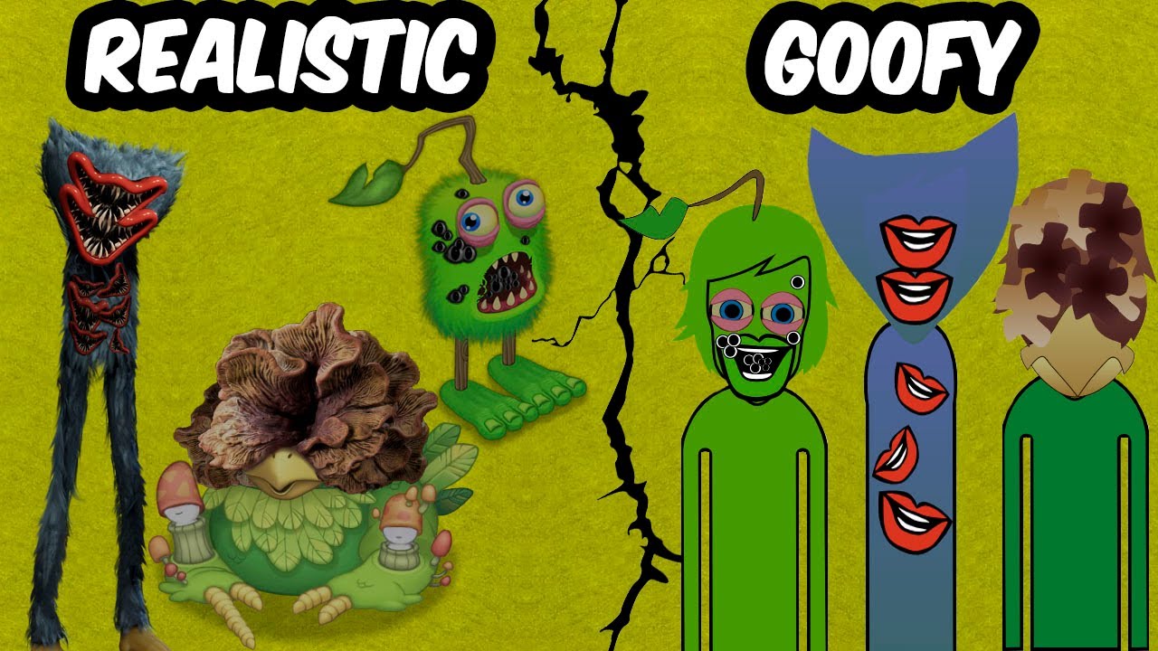MonsterBox DEMENTED DREAM ISLAND with HUGGY WUGGY, FURCORN, SPOREROW | MSM TLL Incredibox