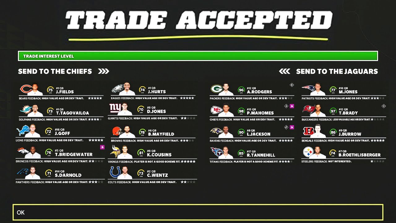 Trading for EVERY NFL Quarterback in ONE VIDEO!
