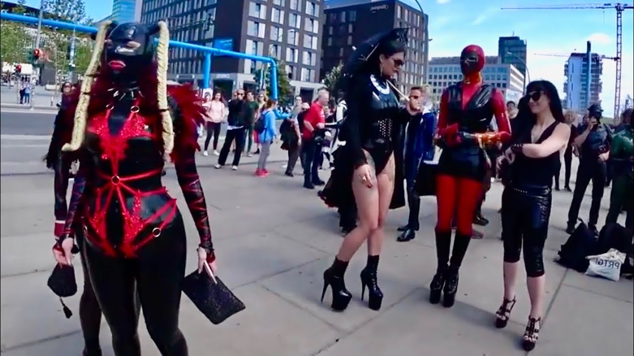 Berlin,The Wall, thimble scams and Latex Show.
