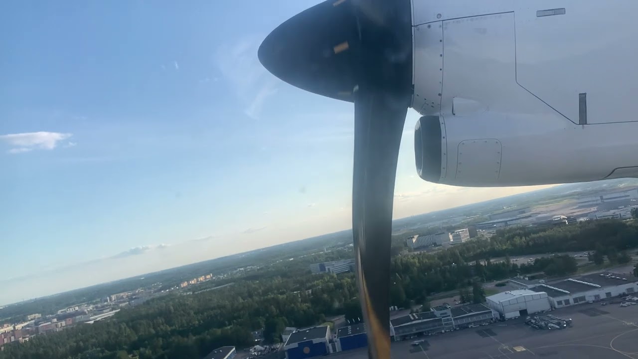 Finnair: Helsinki to Talinn | Full flight (Pushback - taxi to gate) | ATR 72-500 | OH-ATL