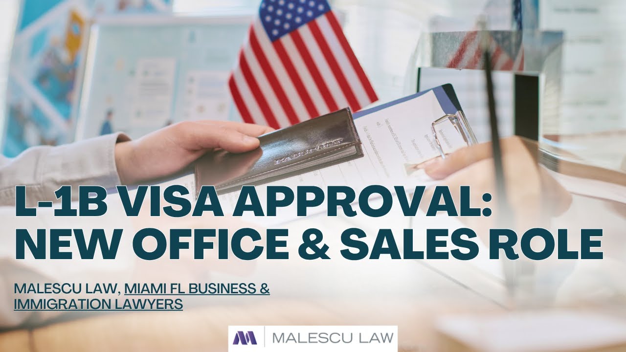 L-1B Visa Approval: New Office & Sales Role