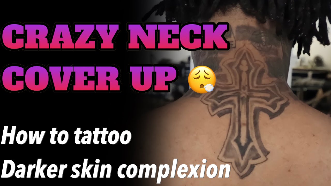 CRAZY NECK COVER UP! Tattoo tutorial by @mr.reyesink