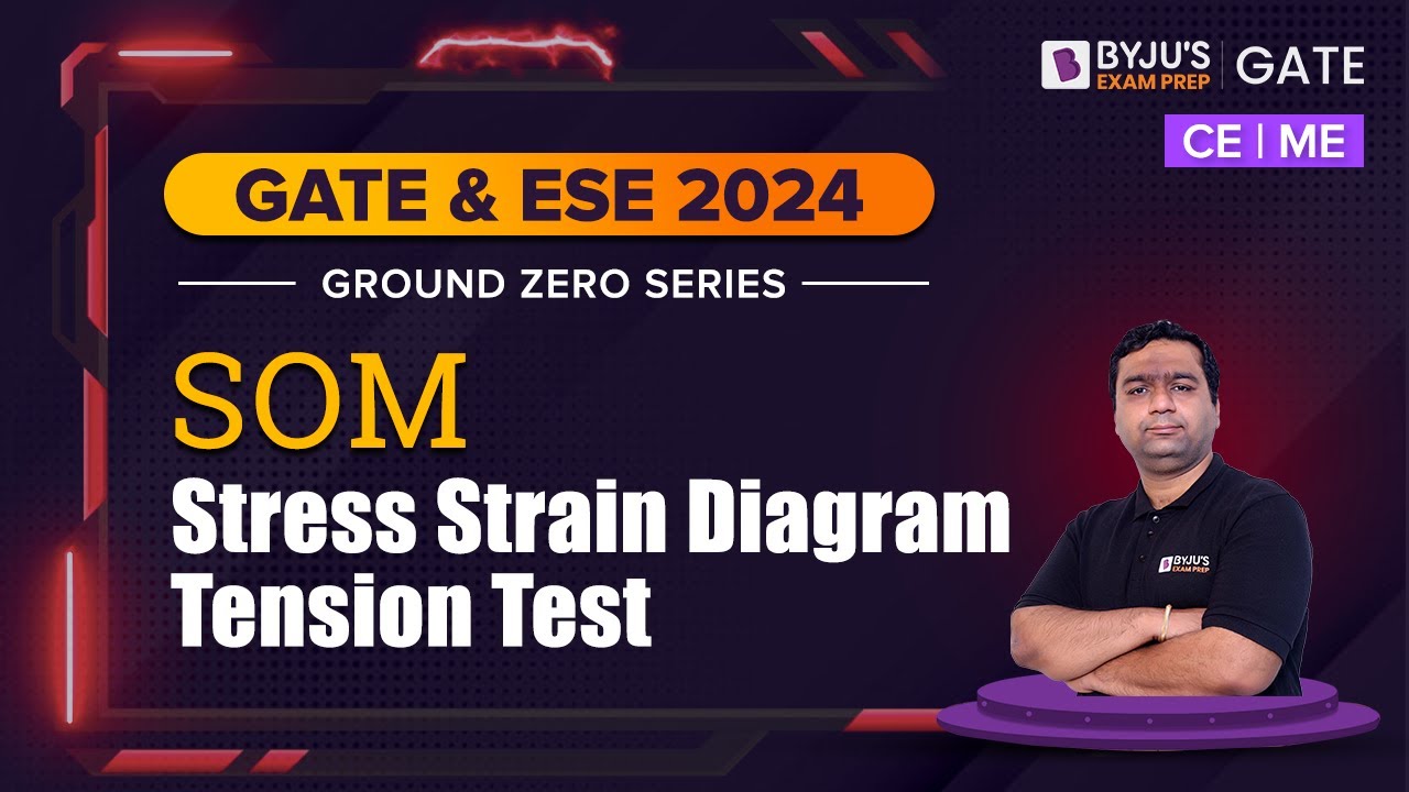 Stress Strain Curve - Tension Test |  Strength of Materials (SOM) | GATE & ESE 2024 CE/ME Exam Prep