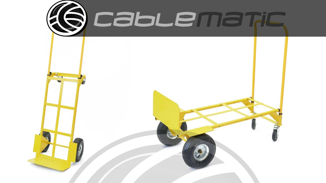Carretilla convertible a plataforma de 167cm y carga 200 Kg distribuido por CABLEMATIC ®