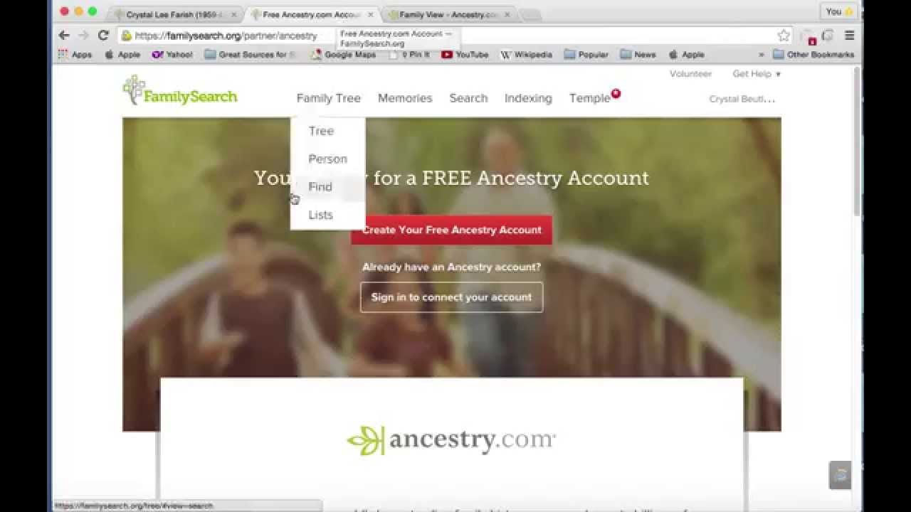 LDS Partner Access:  Linking Family Search to Ancestry   tutorial