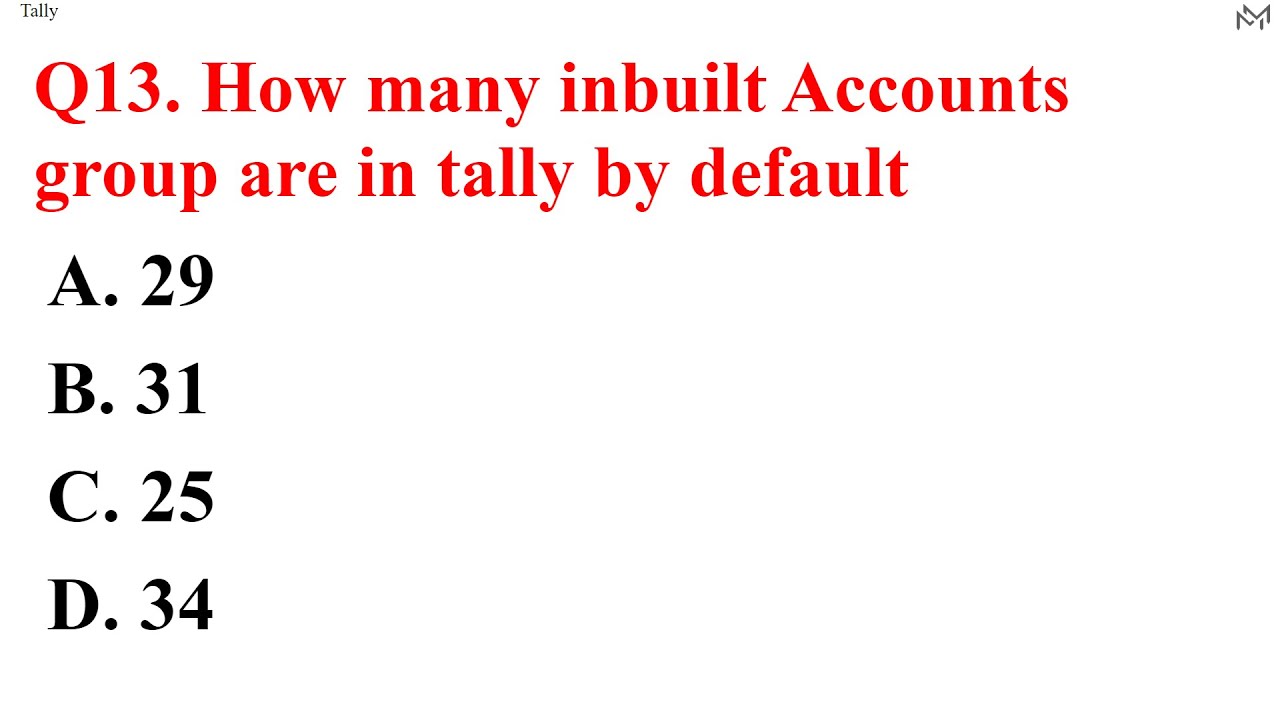 Tally Important Questions Part 3
