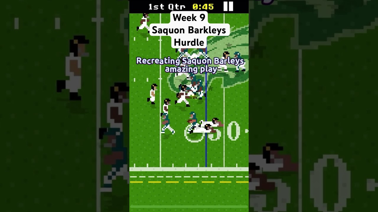 Recreating Saquon Barkleys Hurdle in Retro Bowl #game #nfl #retrobowl #nflmonday #saquonbarkley