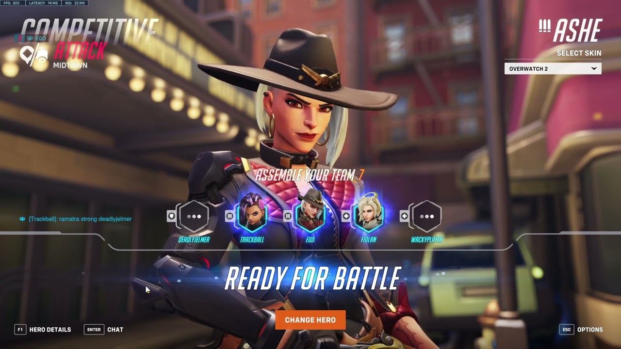 21.1K DMG! EXCELLENT ASHE PLAYS BY TOP 500 DPS PLAYER - EQO! OVERWATCH 2 SEASON 4 GAMEPLAY
