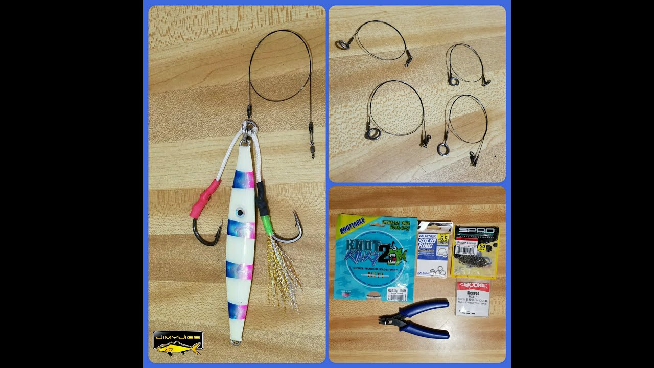 How to tie wire leader to your vertical jig