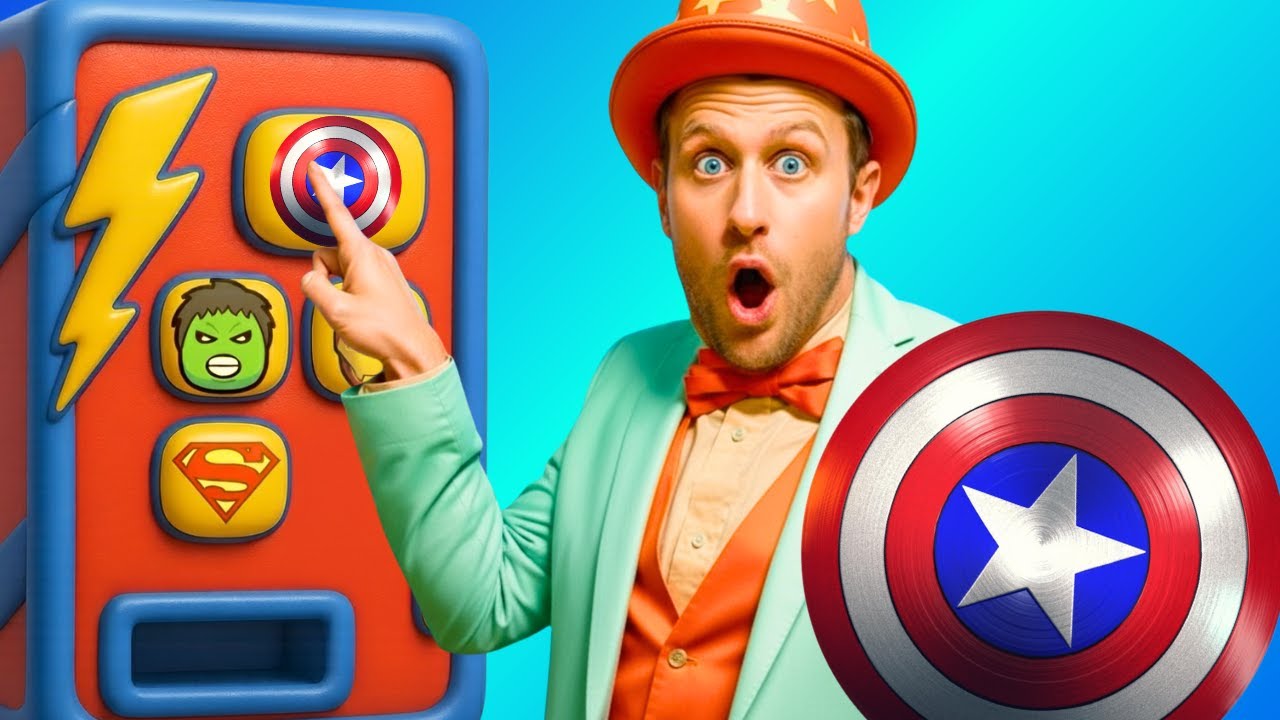 Captain America And Batman Vending Machine! A Super Hero Adventure For Kids