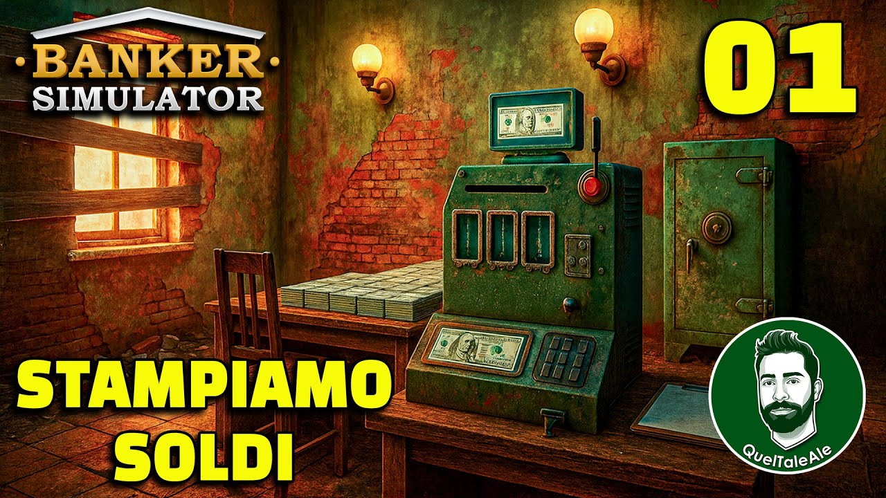 STAMPIAMO DOLLARI (quasi)VERI NELLA NOSTRA NUOVA BANCA - Banker Simulator - Gameplay ITA - 01
