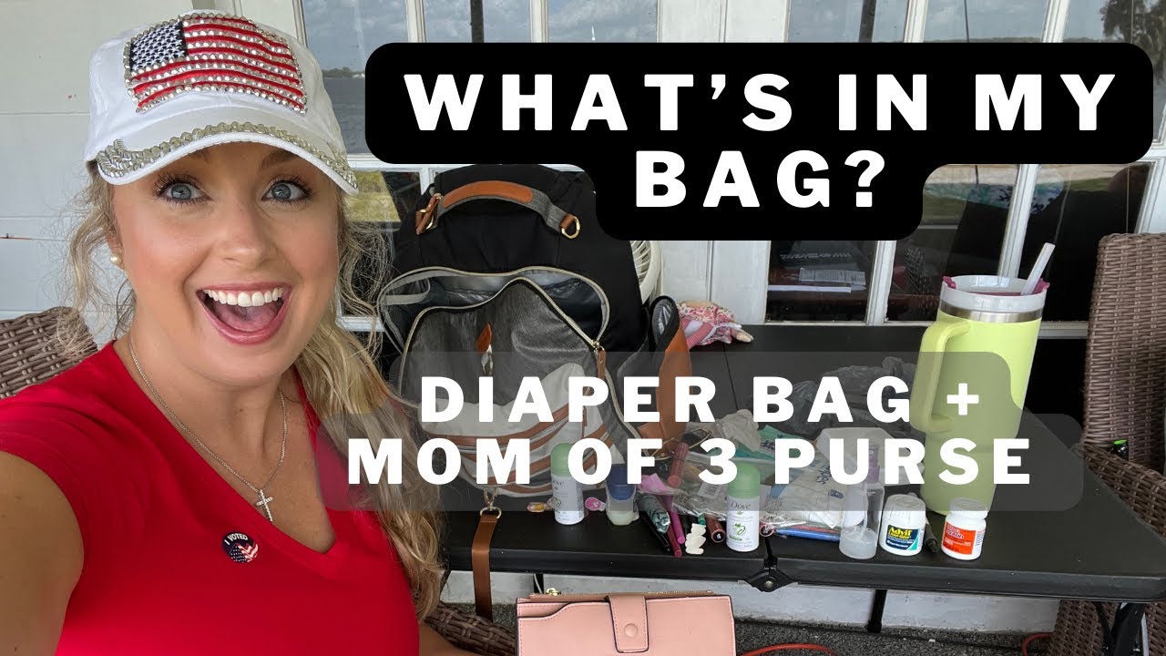 *NEW* WHAT'S IN MY BAG? MOM OF THREE DIAPER BAG + PURSE TOUR / TRAVEL BAG / HOMEMAKER / FAMILY OF 5
