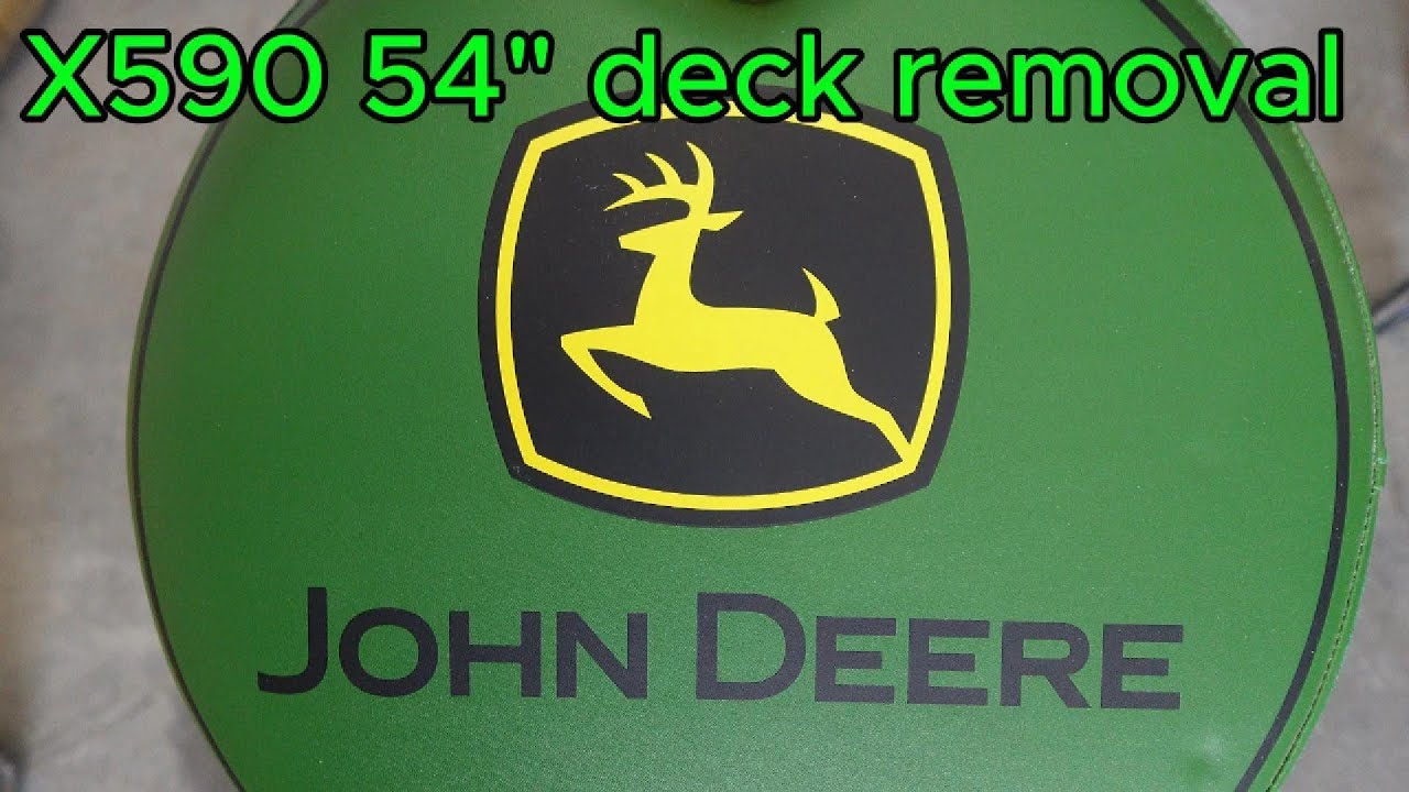 John Deere X590 deck removal