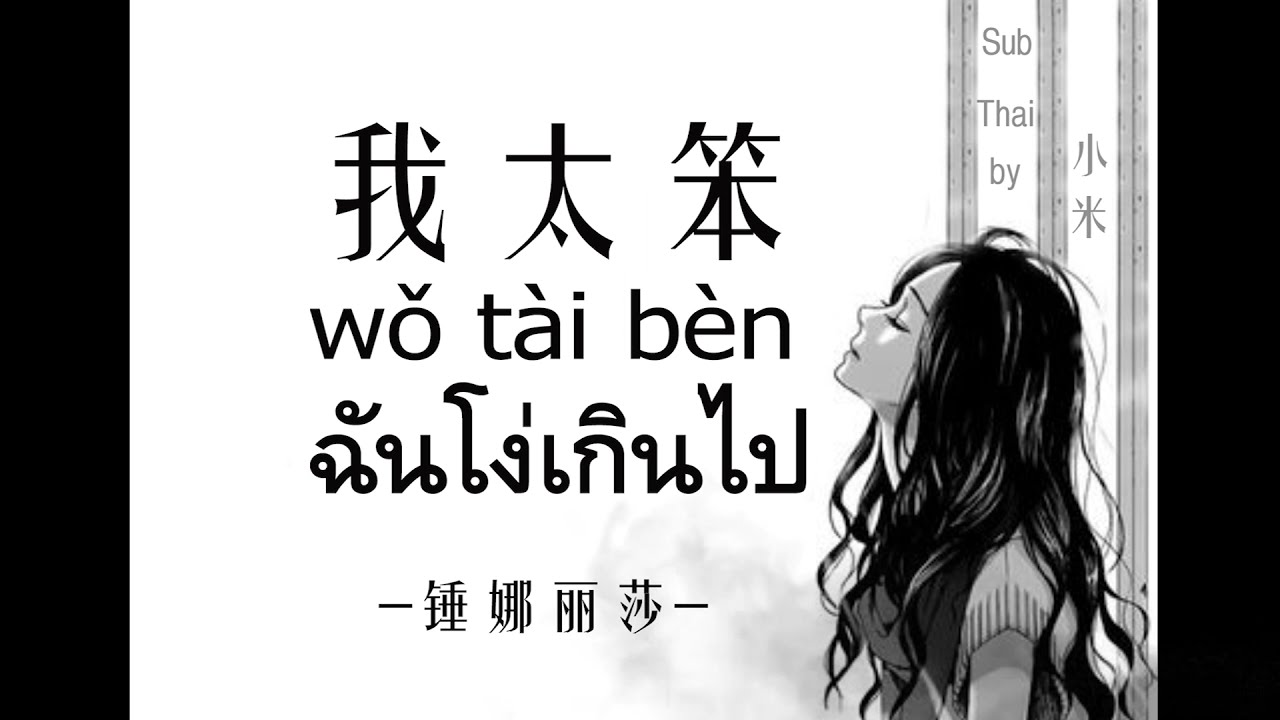 【Thaisub-Pinyin】我太笨 ฉันโง่เกินไป- 锤娜丽莎  (เพลงจีนแปลไทย)