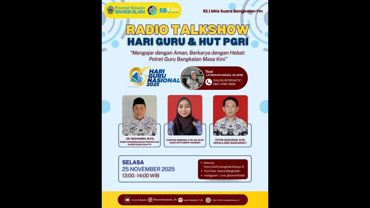 RADIO TALKSHOW HARI GURU & HUT PGRI
