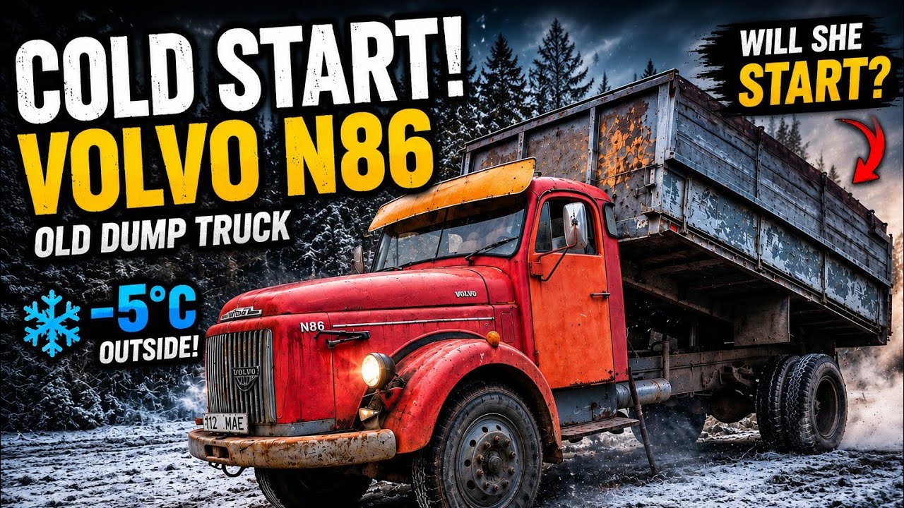 Volvo N86 – Unexpected Cold Start! Massive Smoke – Winter 2025/2026