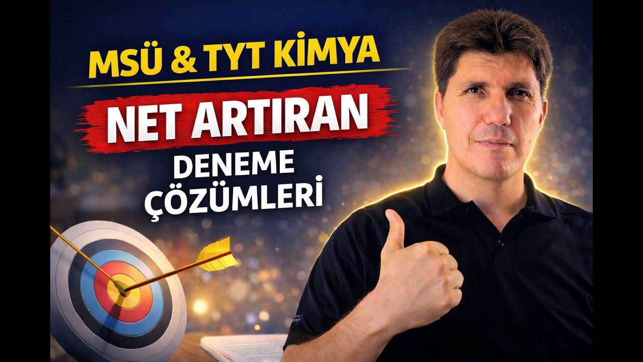MSÜ & TYT Kimya Denemesi | Net Artıran Çözüm Taktikleri
