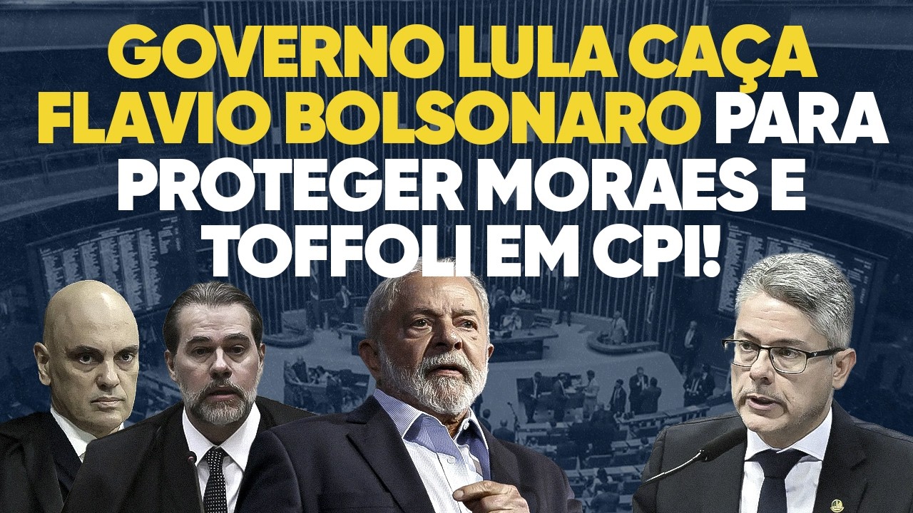 Revelado o plano de Lula: caçar Flávio Bolsonaro para proteger Moraes e Toffoli!