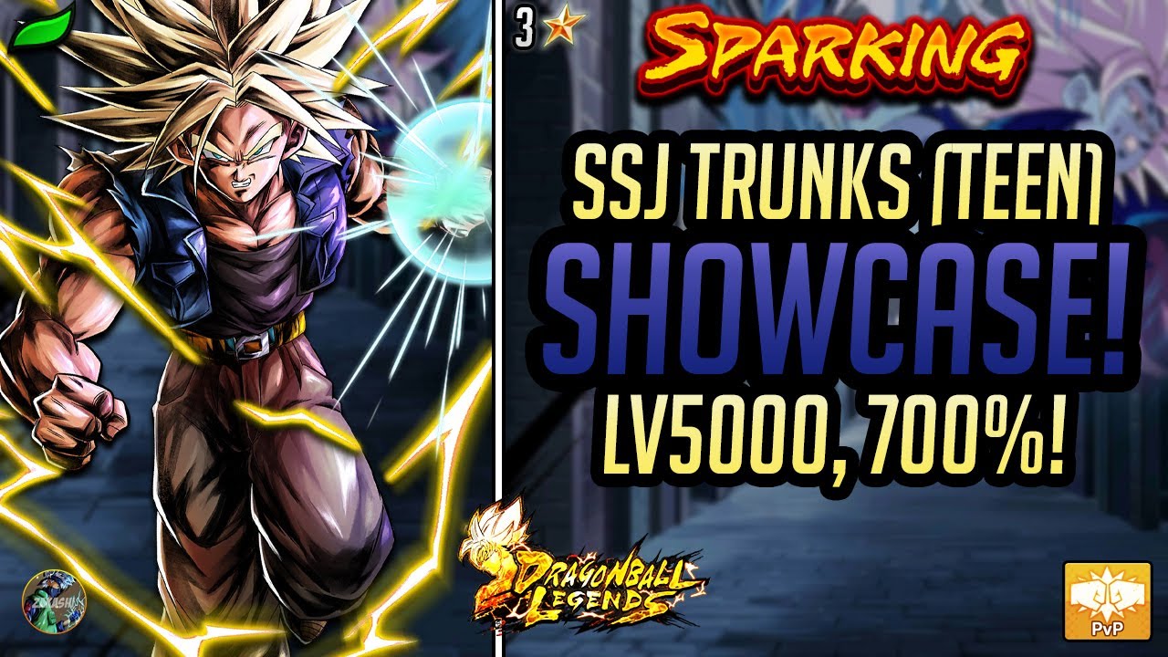 SHOWCASE: BOUJACK UNBOUND SSJ TRUNKS LV5000, 700%! LOVELY SPECIAL MOVE!  | Dragon Ball Legends | PvP
