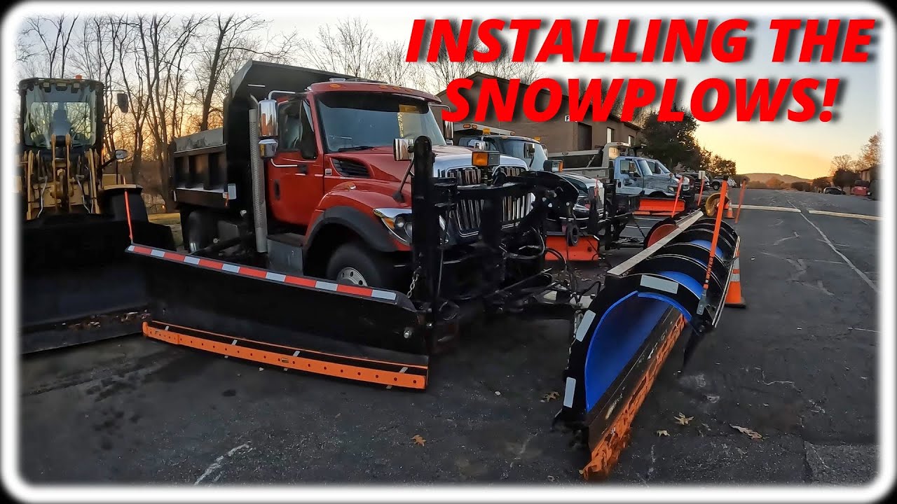 Installing The Snowplows On Our 2015 International 7400!