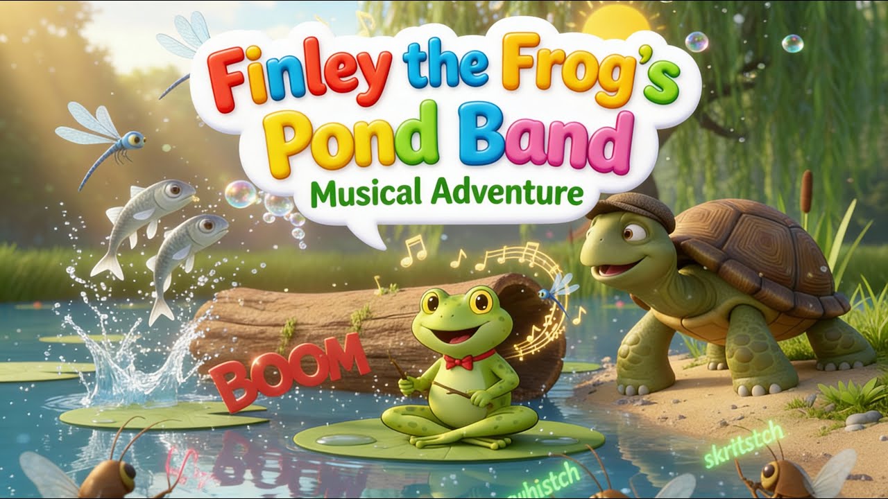 Finley the Frog’s Pond Band 🐸🎵 | Learn Rhythm & Animal Sounds | Preschool Music Video
