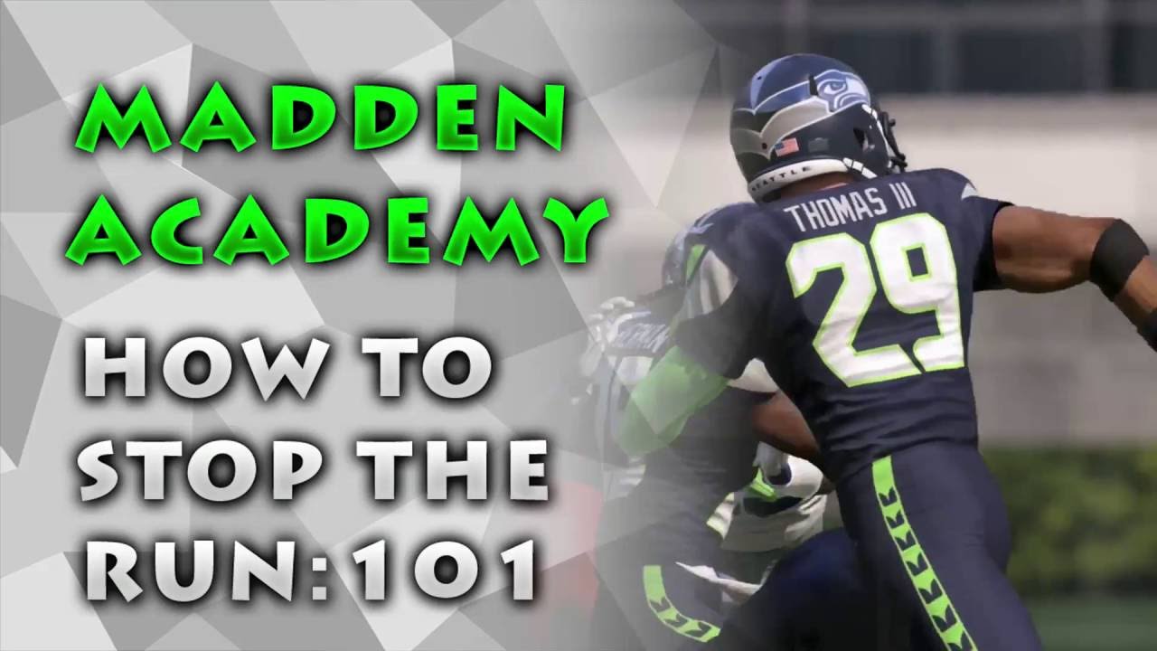 Madden 17 Tips | How to Stop the Run | Madden 17 Gameplay