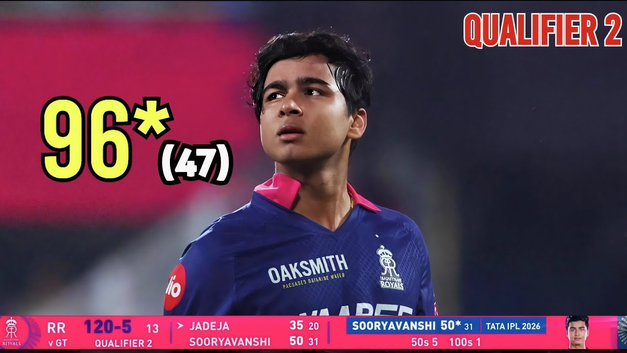 Vaibhav Suryavanshi batting GT vs RR qualifier 2 Today IPL Match Highlights,Today Match Highlights