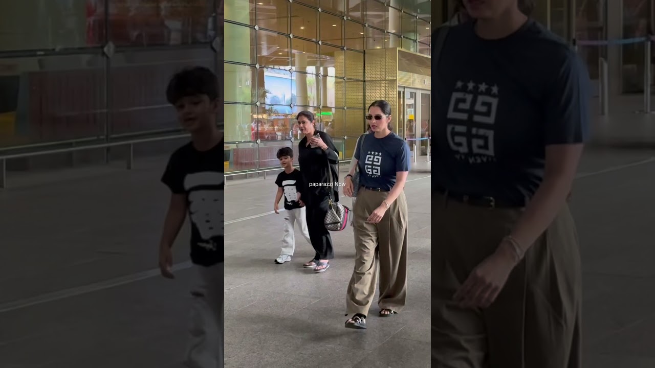 Sania Mirza with son spotted at airport #youtubeshorts #youtube #youtubechannel #ytshorts #yt