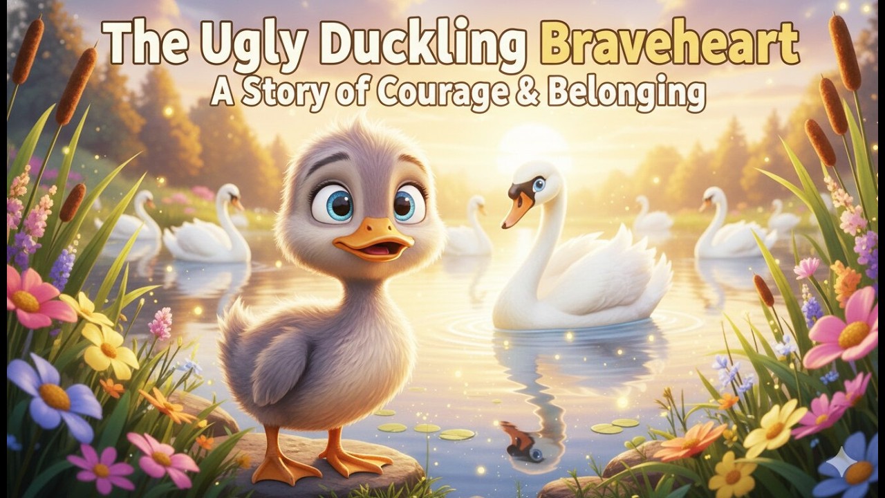 The Brave Cygnet & The Pond Adventure | Animated Stories for Kids|Ugly Duckling