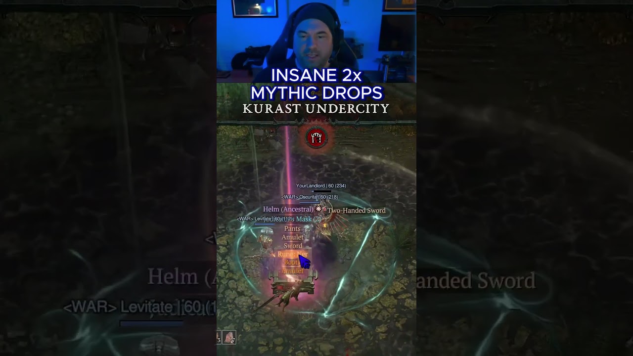 INSANE 2x MYTHIC UNIQUE DROPS | Diablo 4 Necromancer Best Build #skulm #shorts #diablo4