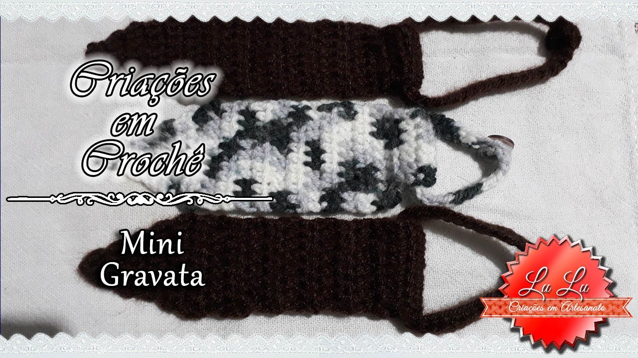 🧶✨Criações em Crochê Mini Gravata de Crochê Charmosa