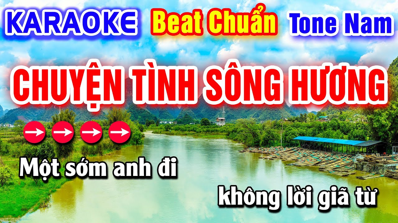Chuyện Tình Sông Hương Karaoke Beat Chuẩn Tone Nam - Hà My Karaoke