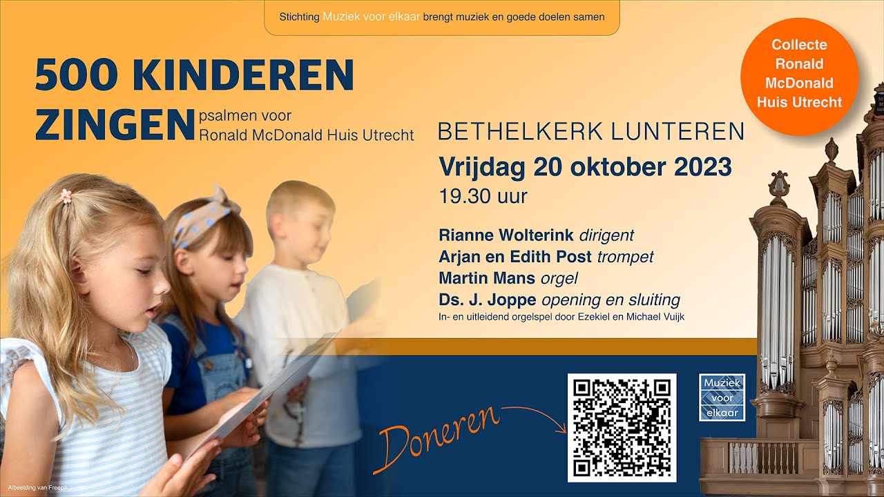 500 Kinderen zingen in de Bethelkerk in Lunteren