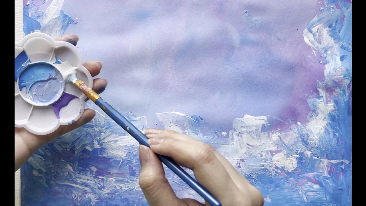 Abstract Painting for Deep Relaxation | Brush Sounds & 432Hz Music (26:13)