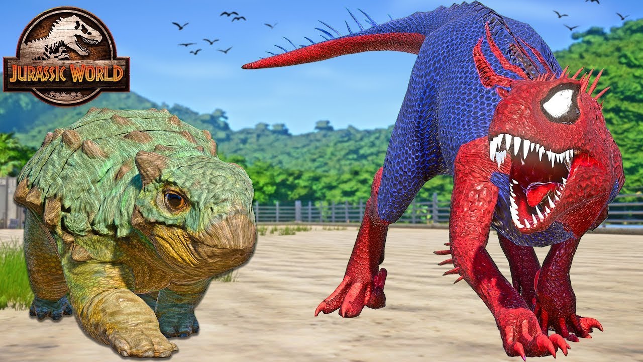 NEW! Spiderman Scorpius Rex E750 vs BUMPY, Toro, I-REX, T-REX, Blue Jurassic World Camp Cretaceous