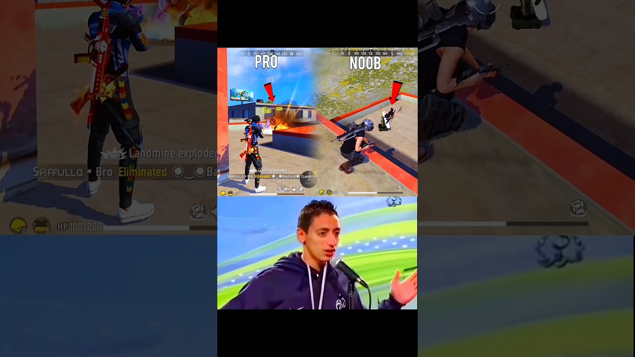 Noob vs Pro Experience 🤣 #shorts #freefire #foryou #freefireshorts #saffullayt #youtubeshorts