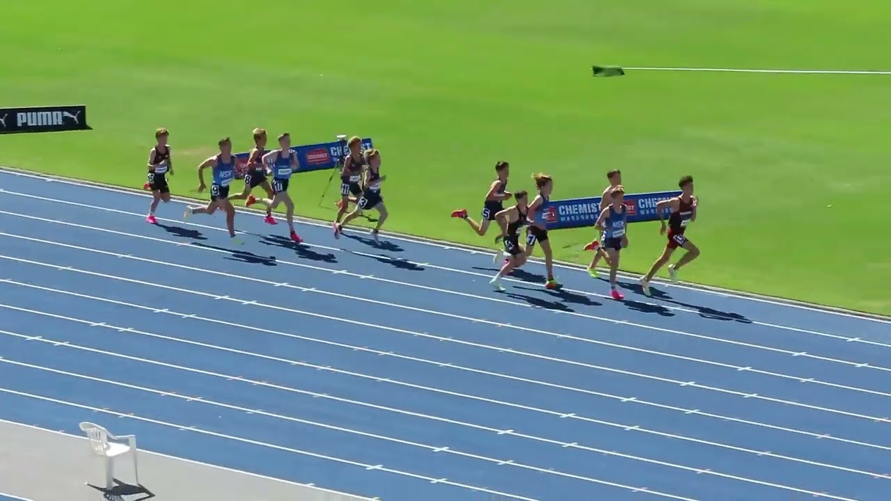 1500m U14 Men, Final, Australian Junior Championships, QSAC 15 April 2023