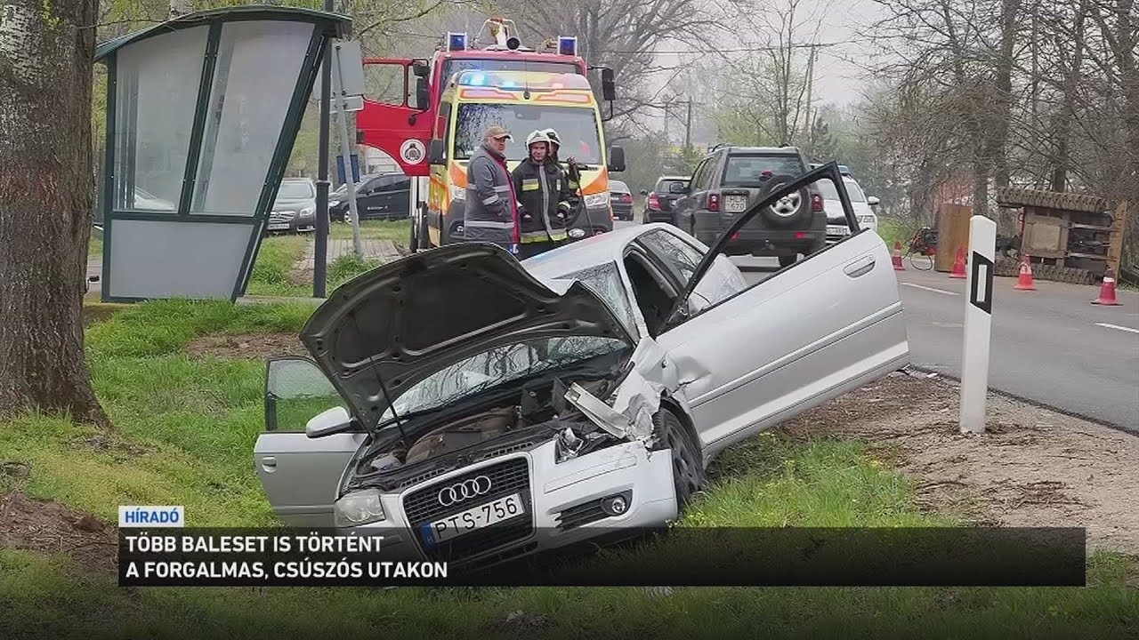 Több baleset is történt a forgalmas, csúszós utakon