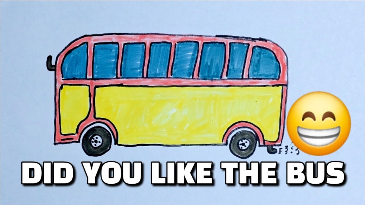 How to draw a cute bus easy step by step@drawcuteimages @CoComelon 