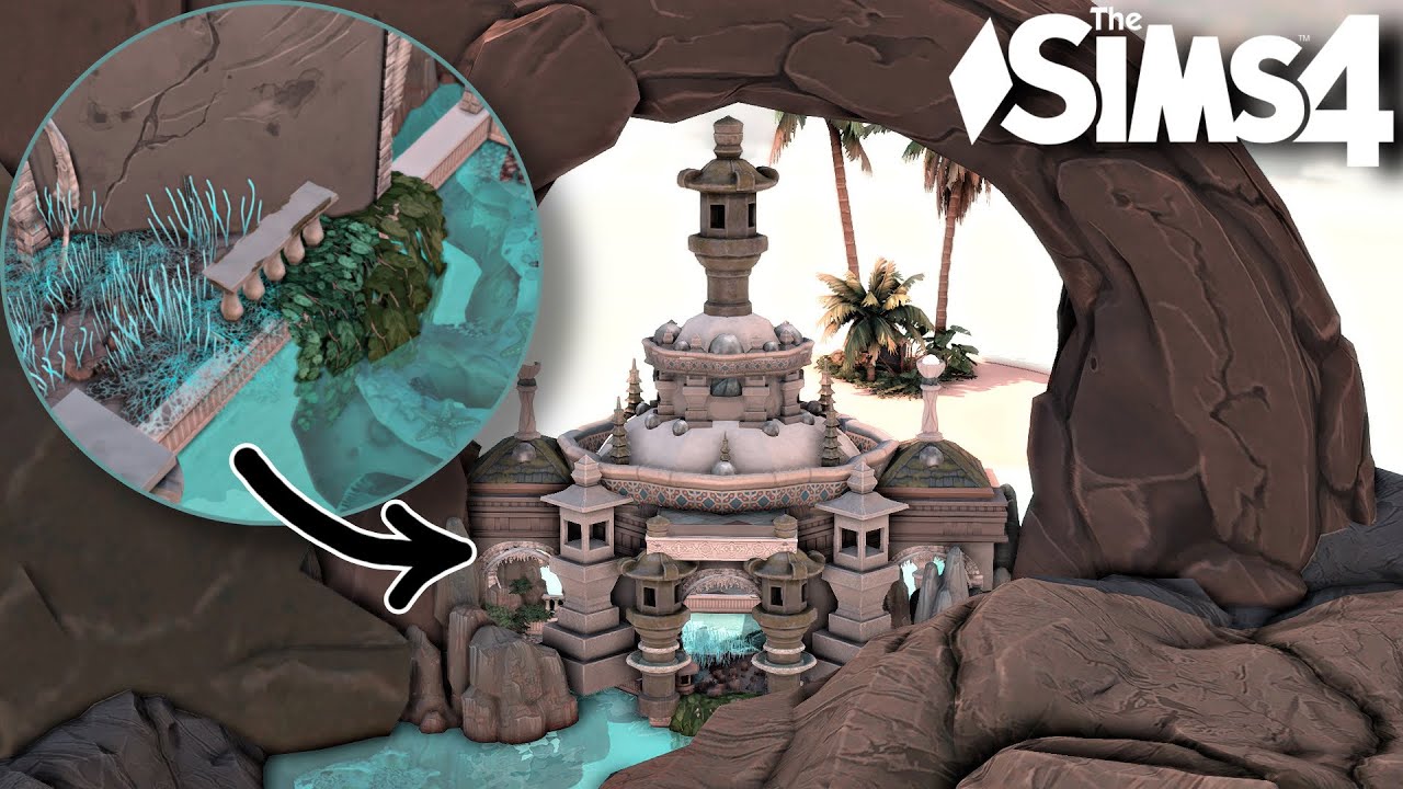 Mermaid Grotto House | No CC | The sims 4 | Stop motion Speed build