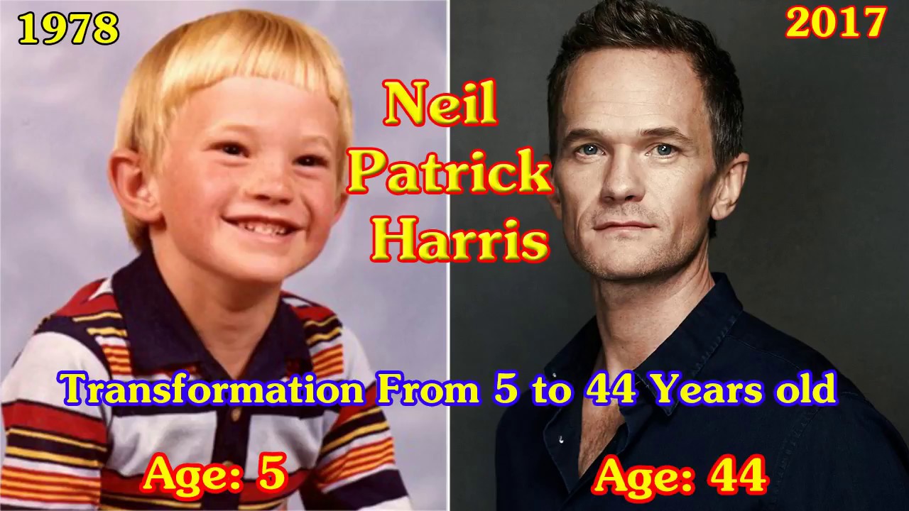 Neil Patrick Harris transformation from 5 to 44 years old