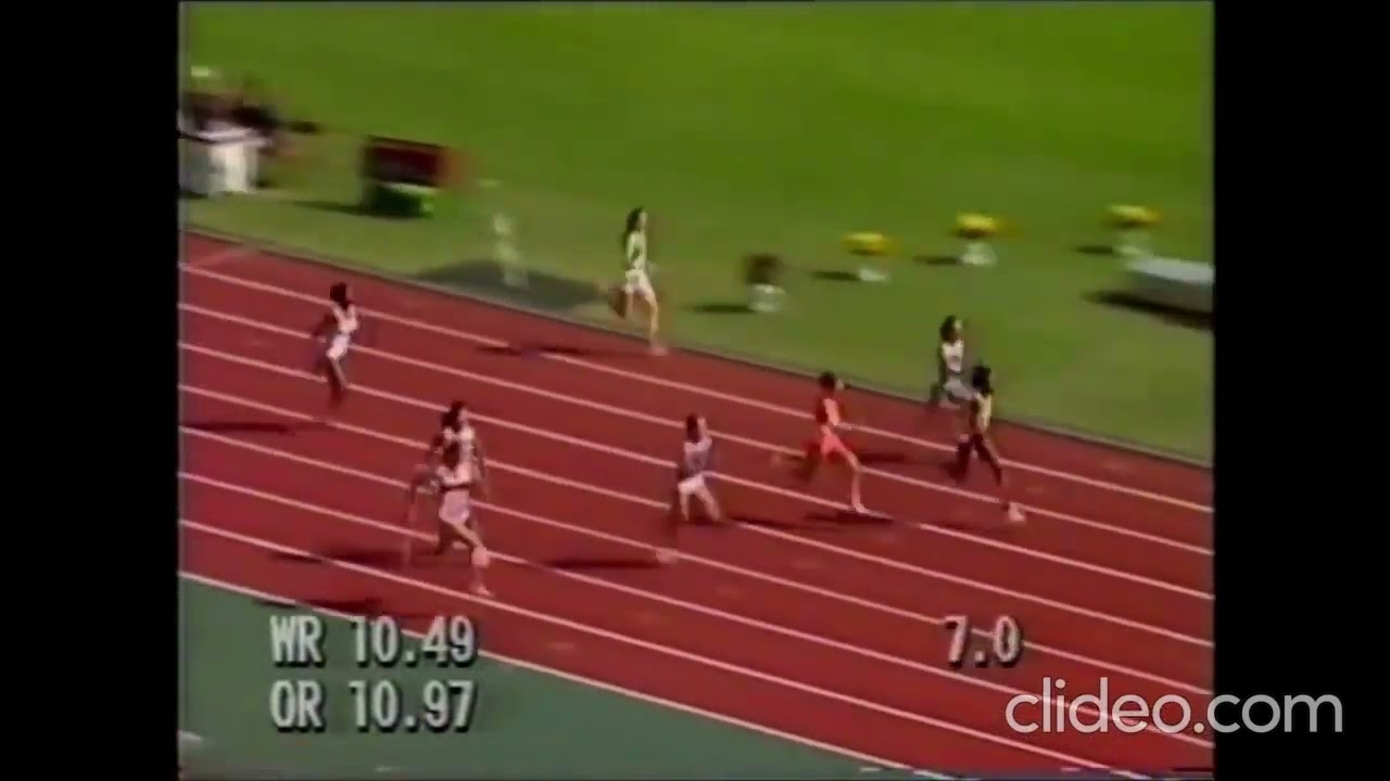 Lydia de Vega's 1988 Seoul Olympics 100-m heat.