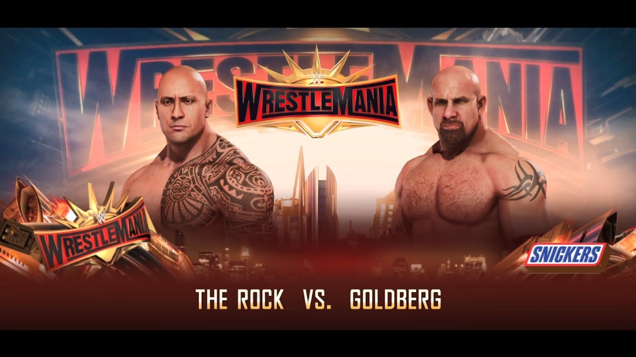 WWE 2K20 - THE ROCK VS GOLDBERG (WRESTLEMANIA)