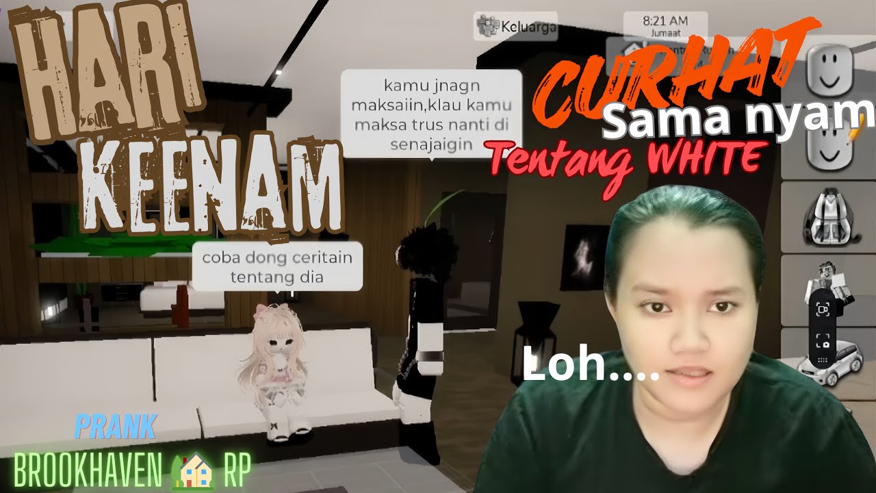 AKU NANYA KE NYAM KENAPA WHITE BISA SECUEK ITU ??? || BROOKHAVEN 🏡 RP prank 