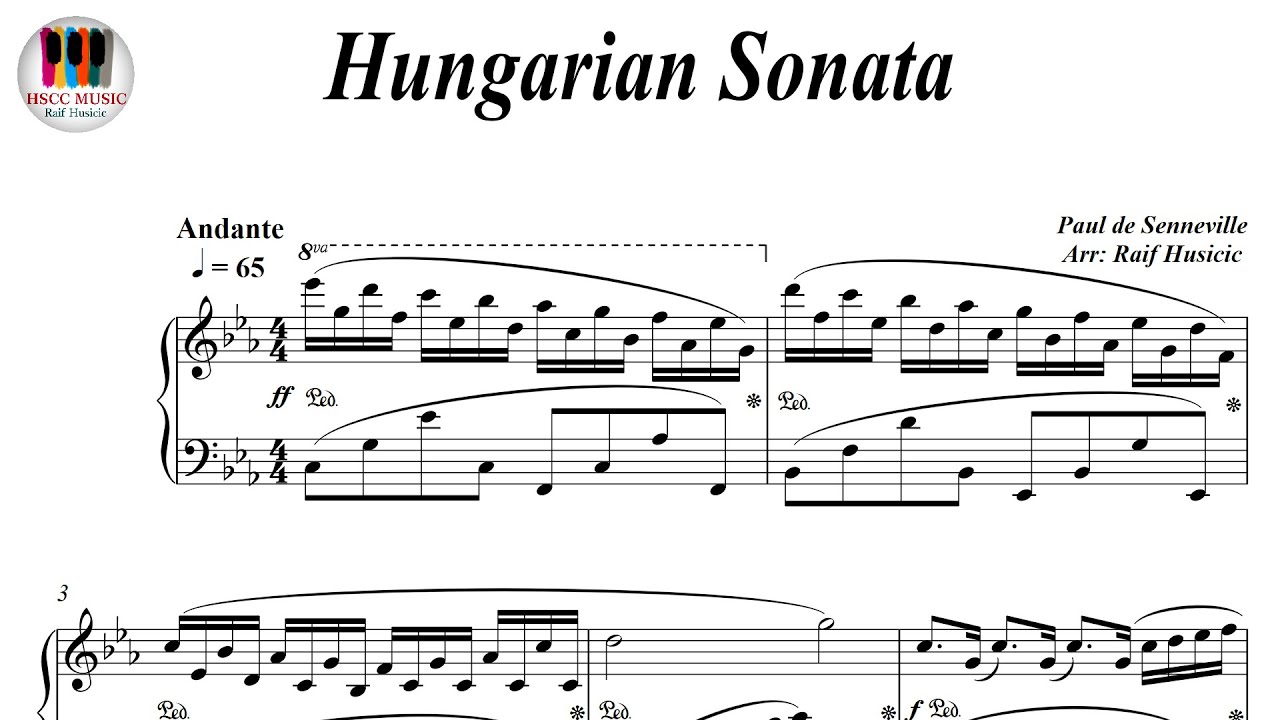 Hungarian Sonata - Richard Clayderman, Piano Sheet Music