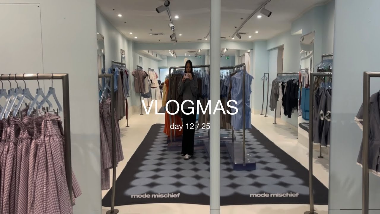 vlogmas | solo date in the city, mode mischief pop up