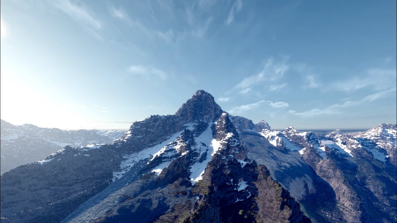 Descending Mont Blanc in Minecraft | 4K Cinematic